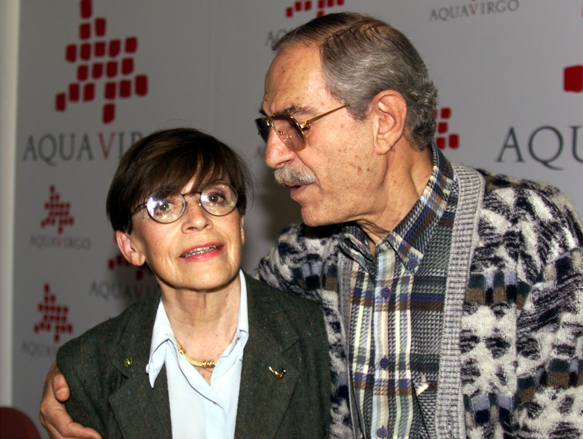 Con Nino Manfredi nel 2004 (Foto Ansa)